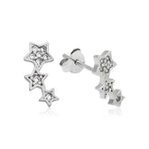 Boucles d'oreilles à tige en argent avec étoile filante